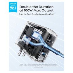 ANKER Charger 100W inkl. Display 2x USB-C 1x USB-A grey — Buy in Cyprus with Fast Delivery