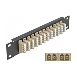 Delock 10? LWL Patchpanel 12 Port LC Quad beige 1 HE schwarz — Buy in Cyprus with Fast Delivery