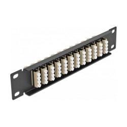 Delock 10? LWL Patchpanel 12 Port LC Quad beige 1 HE schwarz — Buy in Cyprus with Fast Delivery