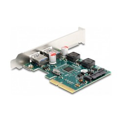 PCI Express x4 Karte zu 2 x extern USB 10 Gbps Typ-A Buchse - Low Profile Formfaktor — Buy in Cyprus with Fast Delivery