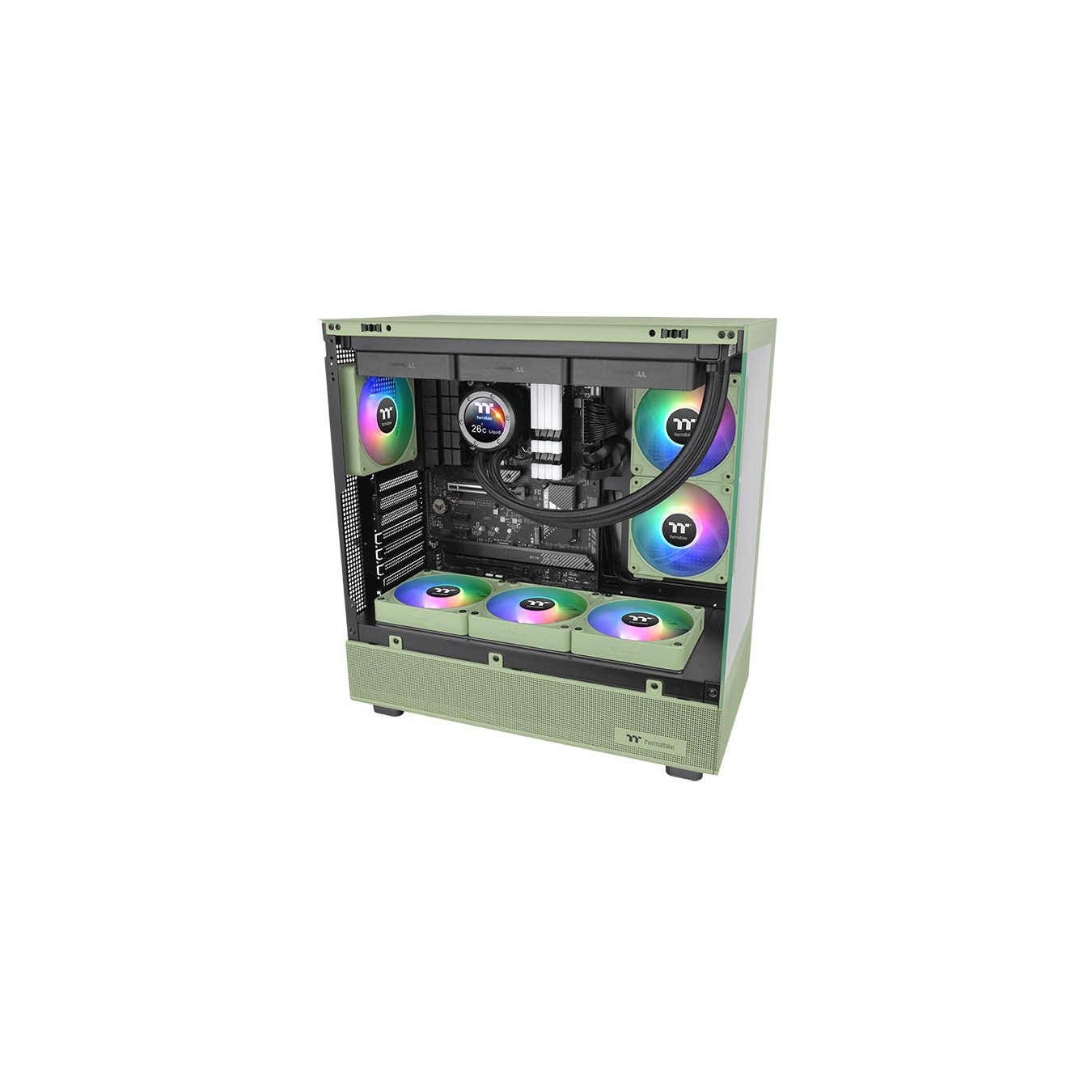 Thermaltake CT140 EX Reverse ARGB Sync Fan Pack - Matcha Green - 140mm, 3‑Pack, PWM, 1800 RPM