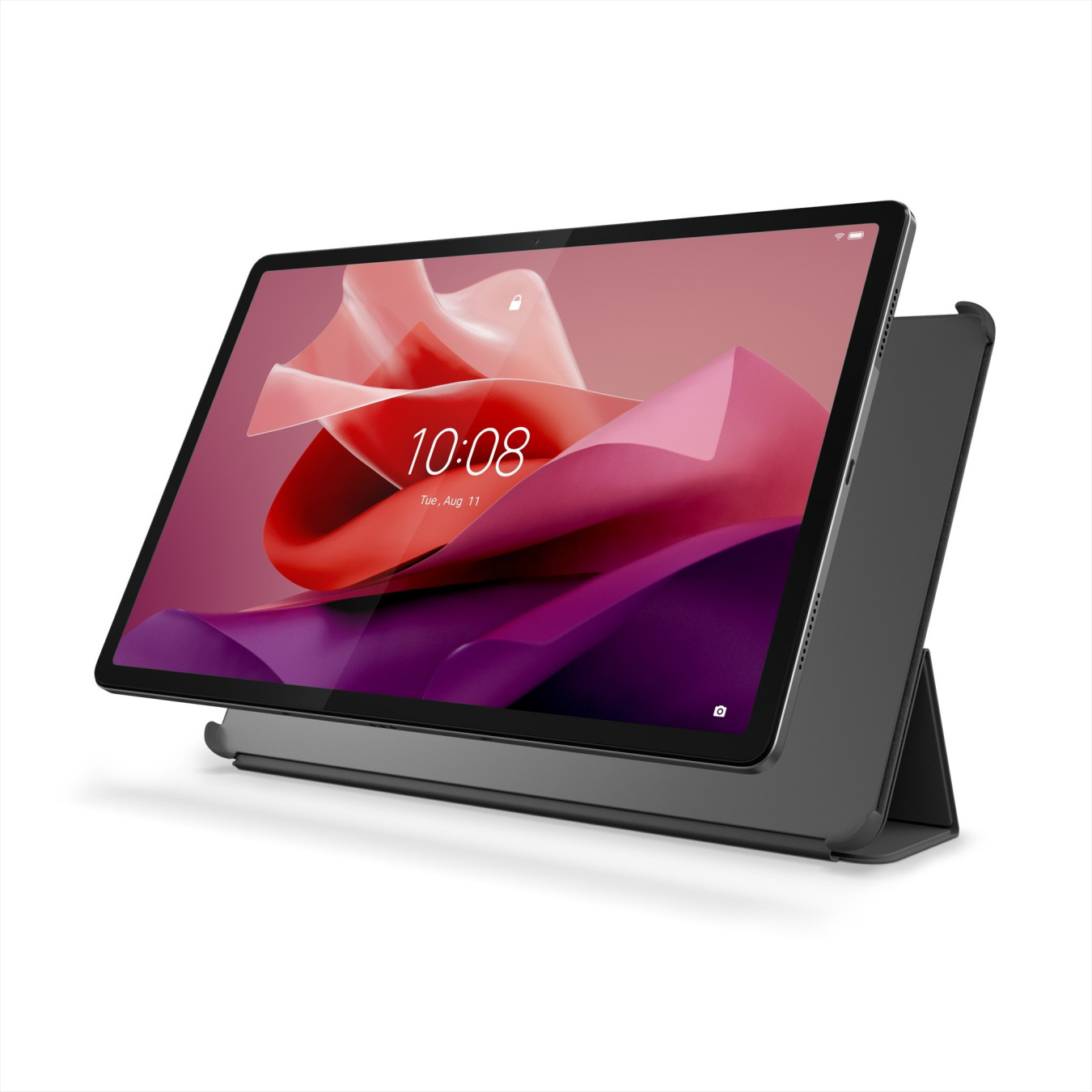 Lenovo Tab P12 Folio Case - ZG38C05252 - Grey PU Leather Stand Cover for 12.6 inch Tablet — Buy in Cyprus with Fast Delivery