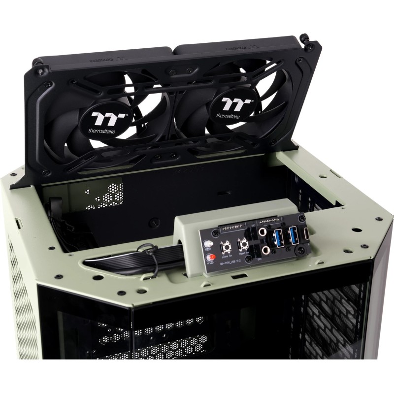 Buy Thermaltake The Tower 250 TG - Matcha Green Mini-ITX Case, LCD Display, 360m... in Cyprus, Nicosia, Limassol, Larnaka, Pafos