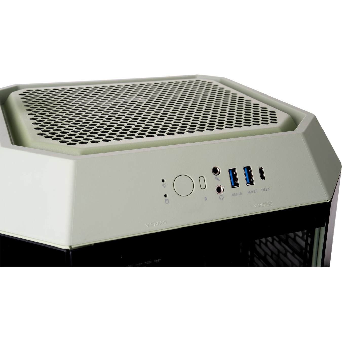 Thermaltake The Tower 250 TG - Matcha Green Mini-ITX Case, LCD Display, 360mm GPU Support, 2x120mm Fans