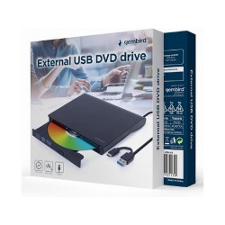 gembird DVW EXT SLIM DVD-USB-031 black USB-C&3.1 DVD8x CD24x — Buy in Cyprus with Fast Delivery