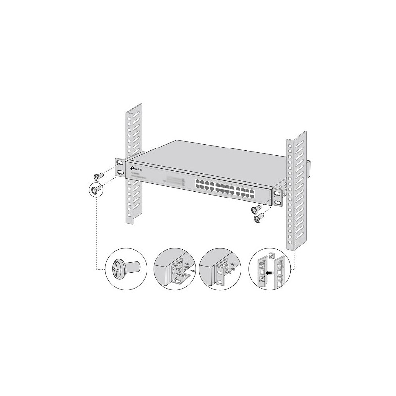 Buy TP-Link Omada 19-inch Rack-Mount Bracket Kit - Metal, Black in Cyprus, Nicosia, Limassol, Larnaka, Pafos