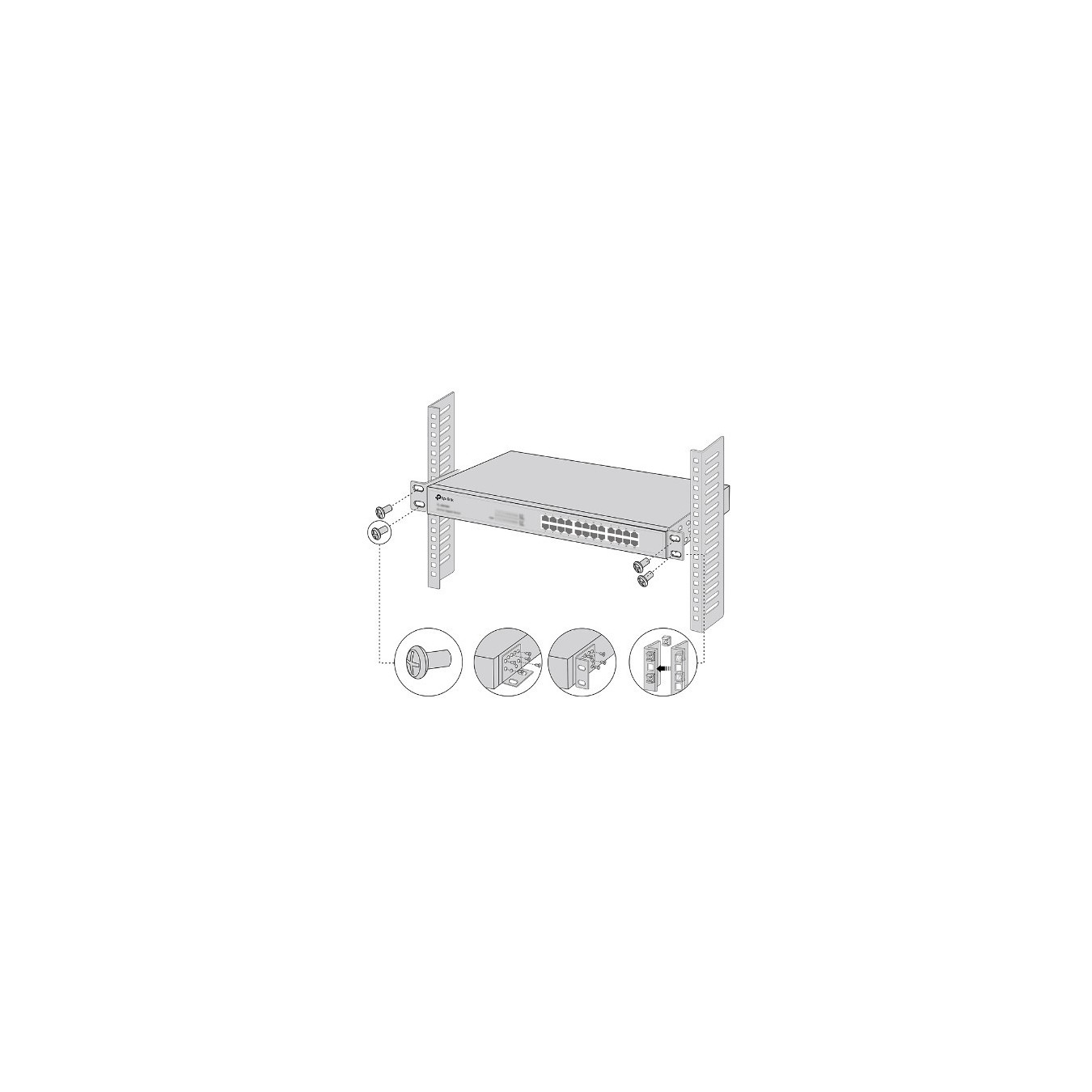 TP-Link Omada 19-inch Rack-Mount Bracket Kit - Metal, Black — Buy in Cyprus with Fast Delivery