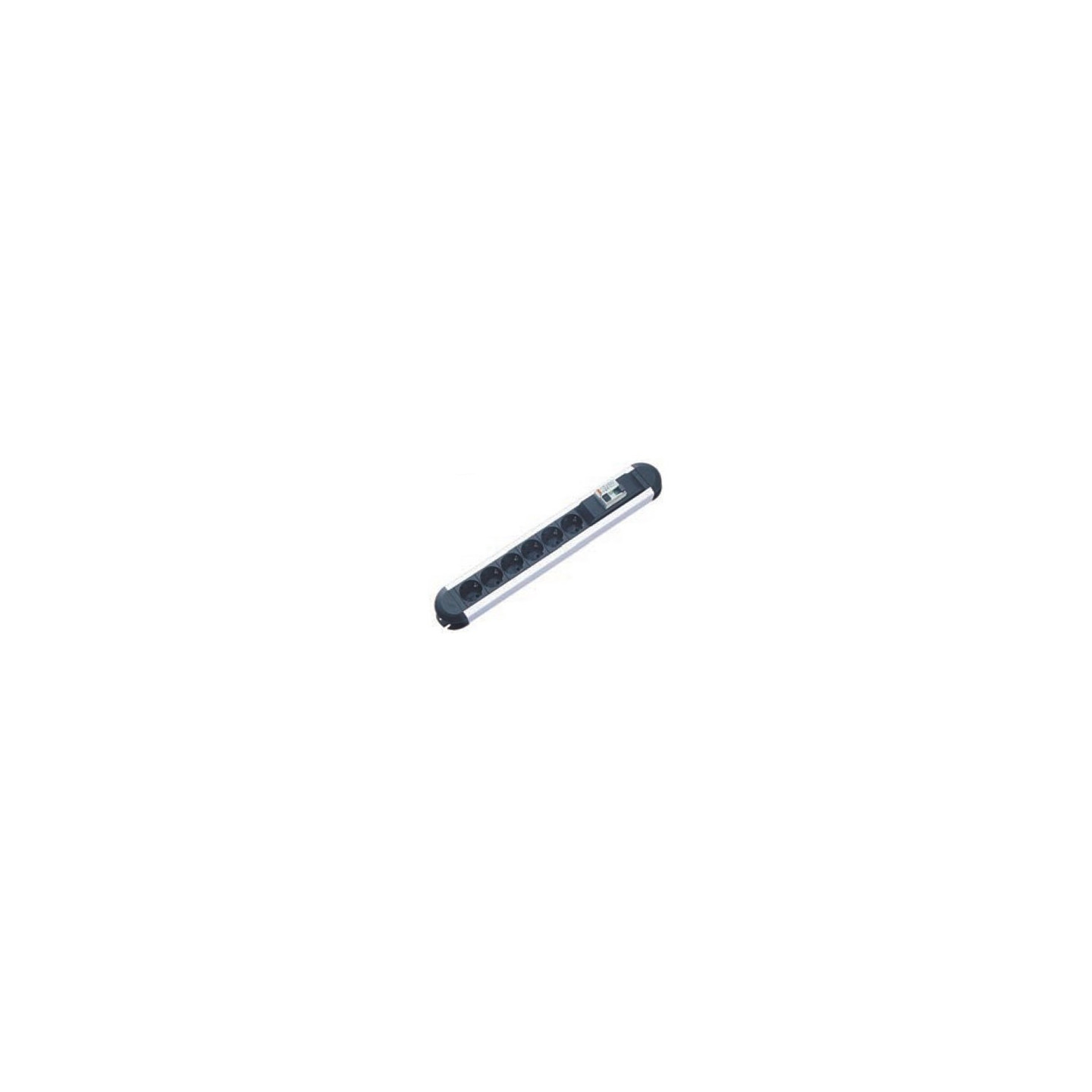BACHMANN PRIMO RCD Steckdosenleiste 6x Schutzkontakt 1xRCD Schutz Aluminium 2m — Buy in Cyprus with Fast Delivery