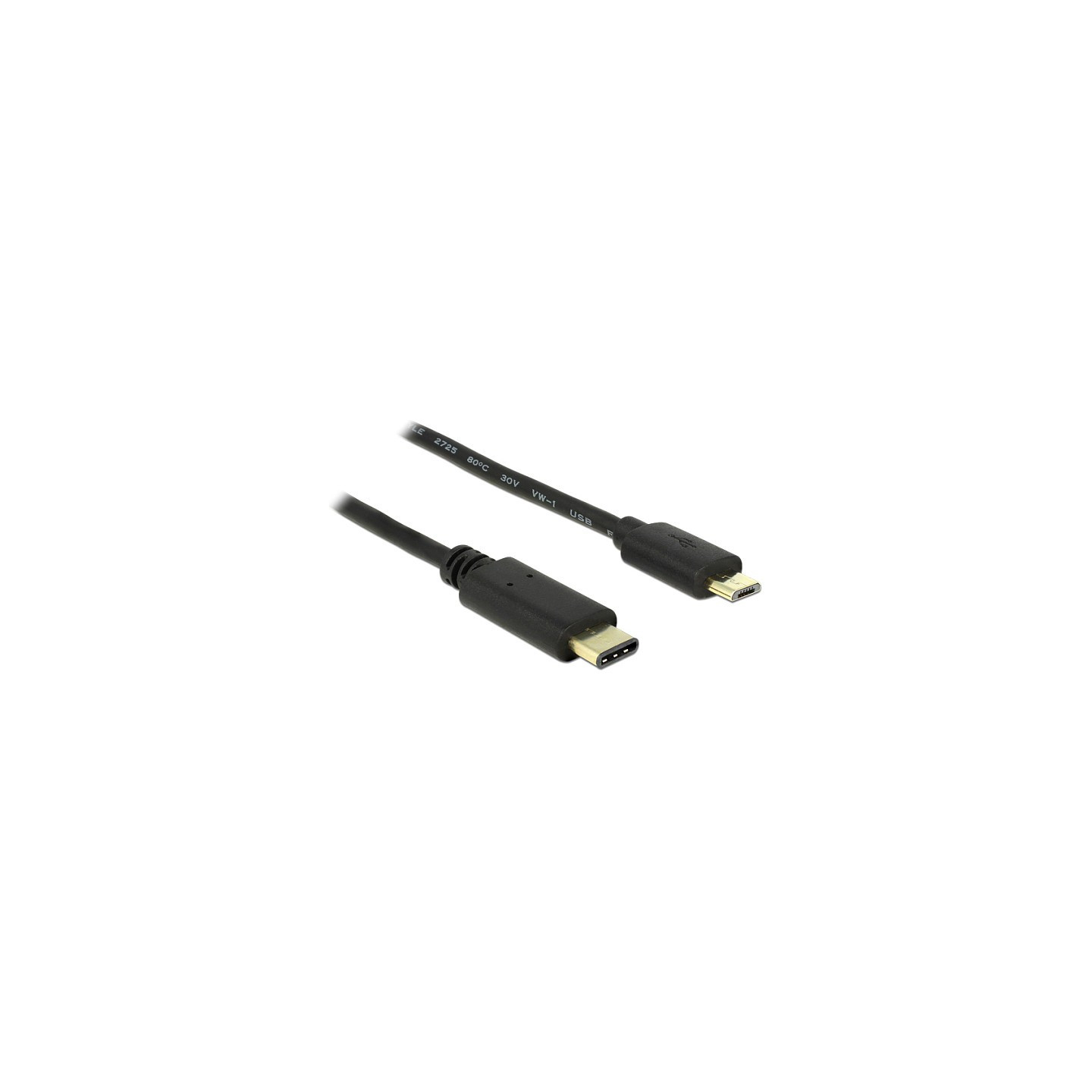 USB2.0 USB Type-C 2.0 Stecker to USB 2.0 Typ Micro-B Stecker 2.0 m schwarz Delock — Buy in Cyprus with Fast Delivery