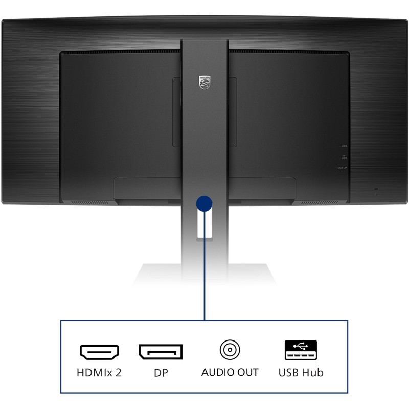 Buy Philips 345B1C/00 - 34" Curved UWQHD (3440x1440) VA Monitor, 1500R, 100Hz, 4... in Cyprus, Nicosia, Limassol, Larnaka, Pafos