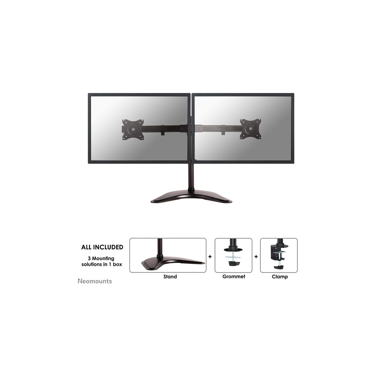 Neomounts Full-Motion-Tischhalterung für 10-27' Bildschirme 16KG NM-D335DBLACK Black — Buy in Cyprus with Fast Delivery