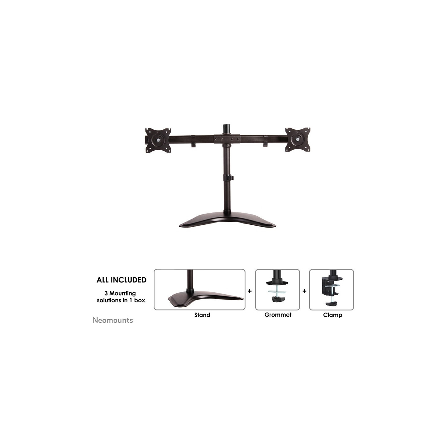 Neomounts Full-Motion-Tischhalterung für 10-27' Bildschirme 16KG NM-D335DBLACK Black — Buy in Cyprus with Fast Delivery