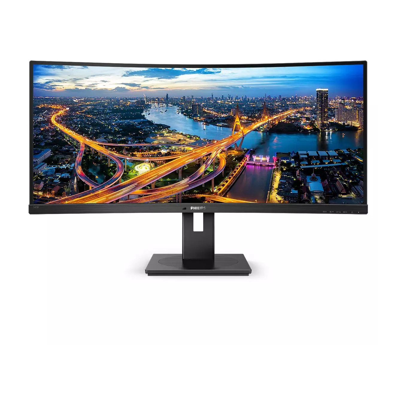 Philips 345B1C/00 - 34" Curved UWQHD (3440x1440) VA Monitor, 1500R, 100Hz, 4ms, USB Hub & Speakers, Black