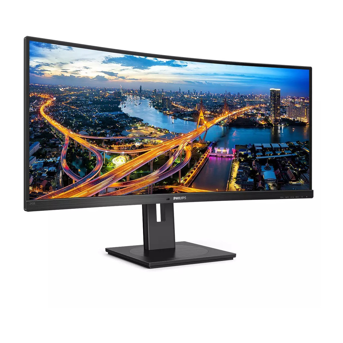 Philips 345B1C/00 - 34" Curved UWQHD (3440x1440) VA Monitor, 1500R, 100Hz, 4ms, USB Hub & Speakers, Black