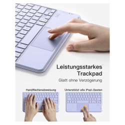 inateck Keyboard iPad 11' iPad Air 4 5Gen.Com. QWERTZ purple — Buy in Cyprus with Fast Delivery