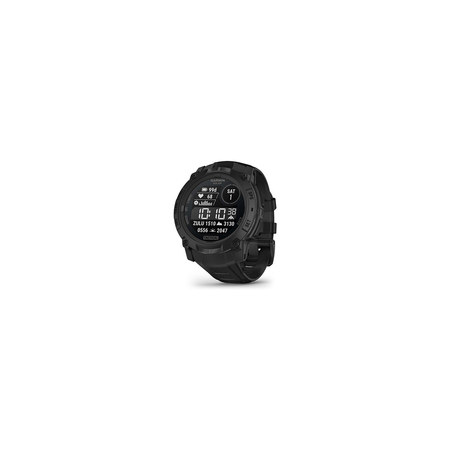 Garmin Instinct® 3 Solar Tactical Edition 50mm black mit Silikon-Wechselarmband 26 mm black