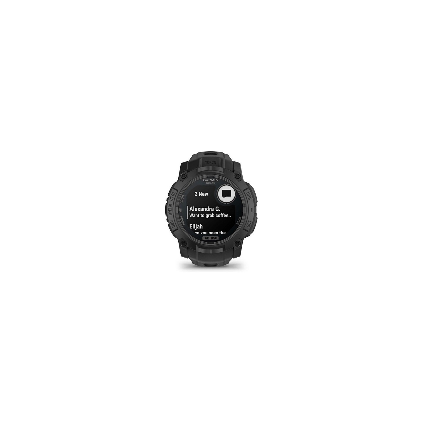 Garmin Instinct® 3 Solar Tactical Edition 50mm black mit Silikon-Wechselarmband 26 mm black