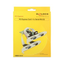 PCI Express x1 Karte zu 4 x Seriell RS-232 — Buy in Cyprus with Fast Delivery