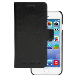 dbramante1928 Lynge - Flip-Hlle fr Mobiltelefon - genarbtes Leder - Schwarz - fr Apple iPhone 6. 6s. 7. 8. SE (2. Gen)