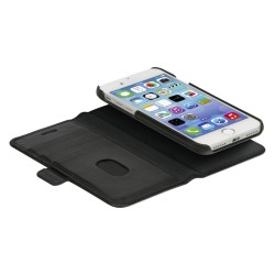dbramante1928 Lynge - Flip-Hlle fr Mobiltelefon - genarbtes Leder - Schwarz - fr Apple iPhone 6. 6s. 7. 8. SE (2. Gen)