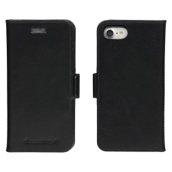 dbramante1928 Lynge - Flip-Hlle fr Mobiltelefon - genarbtes Leder - Schwarz - fr Apple iPhone 6. 6s. 7. 8. SE (2. Gen)