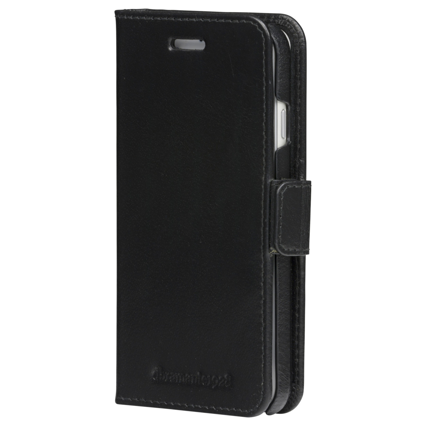 dbramante1928 Lynge - Flip-Hlle fr Mobiltelefon - genarbtes Leder - Schwarz - fr Apple iPhone 6. 6s. 7. 8. SE (2. Gen)