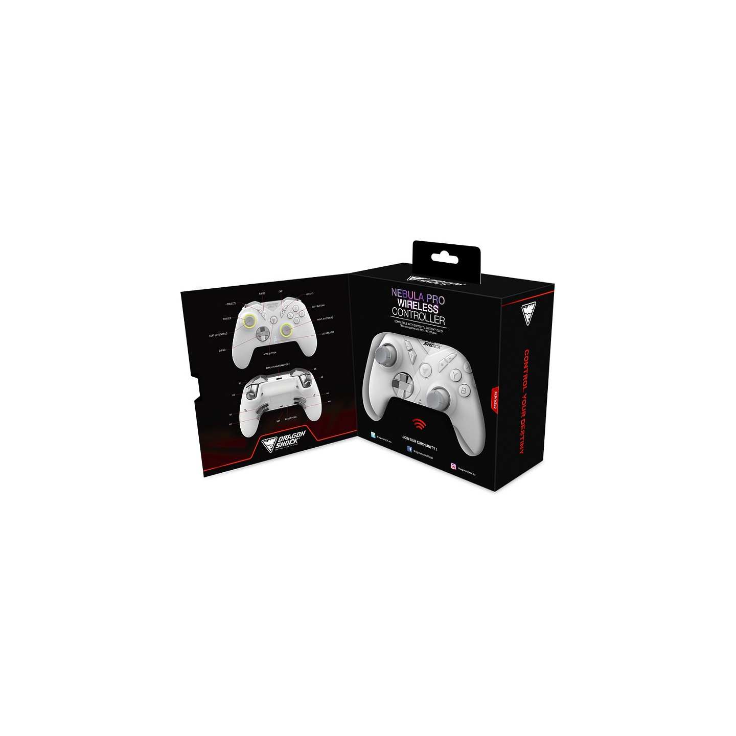 Dragonshock Controller Nebula Pro Wireless weiß Switch — Buy in Cyprus with Fast Delivery