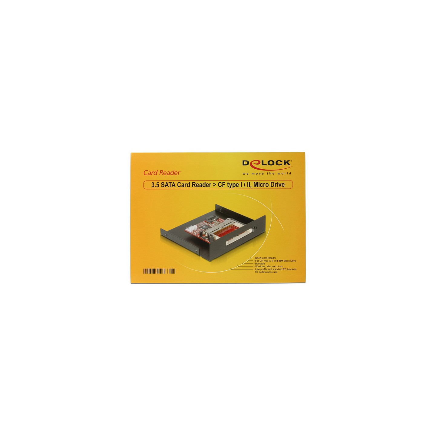 CardReader SATA Delock 8cm (3.5') zu CFI II — Buy in Cyprus with Fast Delivery