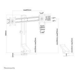 Neomounts FPMA-D860DBLACK Tischhalterung für zwei Flachbildschirme bis 27' (69 cm) 7KG — Buy in Cyprus with Fast Delivery