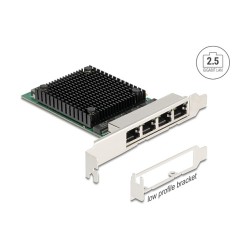 PCI Express x4 Netzwerkkarte 2.5 Gigabit LAN 4 x RJ45 RTL8125 — Buy in Cyprus with Fast Delivery