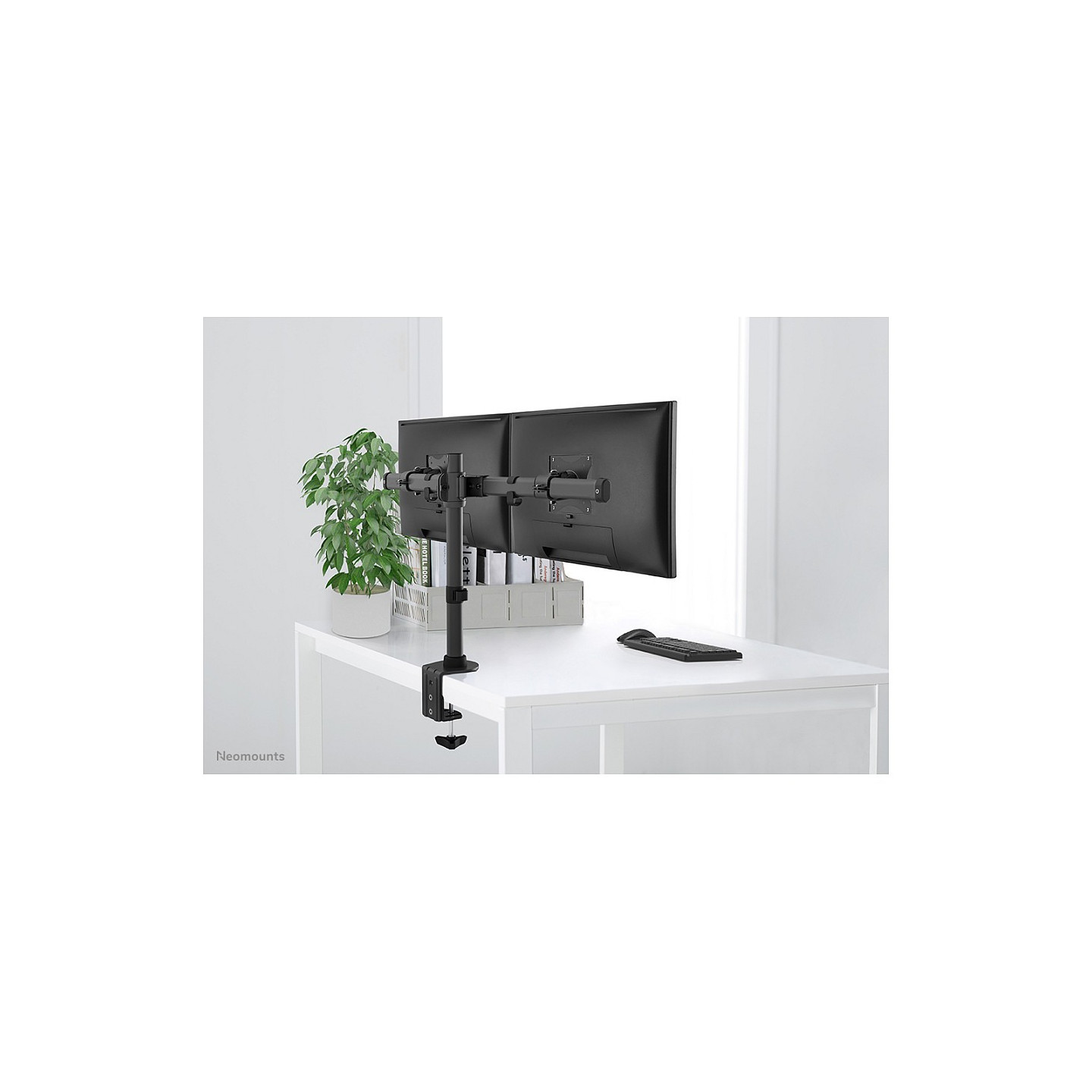 Neomounts FPMA-DCB100DBLACK Tischhalterung für zwei Flachbildschirme bis 27' (69 cm) — Buy in Cyprus with Fast Delivery