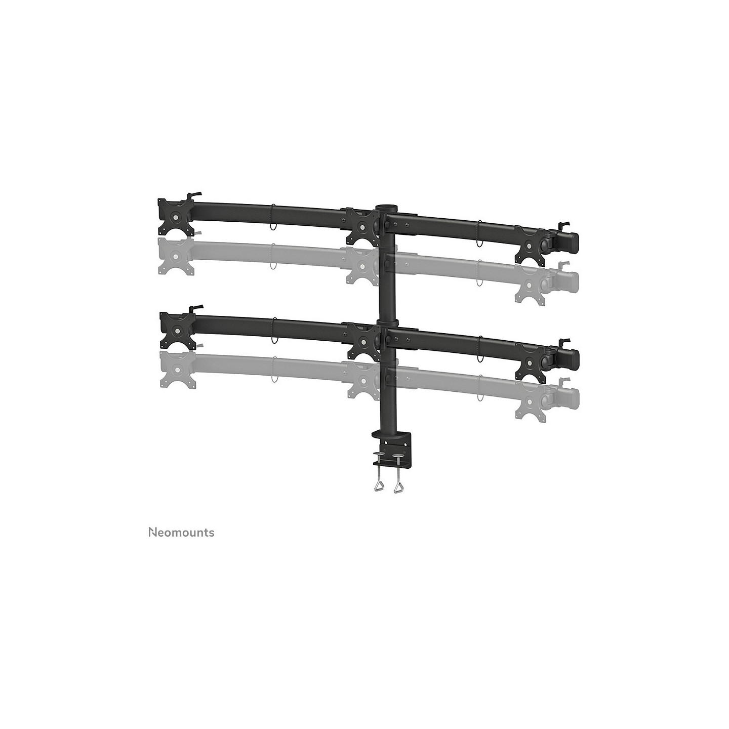 Neomounts Tischhalterung für sechs Flachbildschirme bis 27' (69 cm) 8KG FPMA-D700D6 — Buy in Cyprus with Fast Delivery