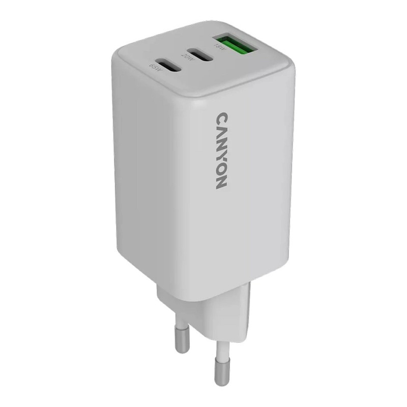 Canyon Charger CU65ACC GaN 65W 2xPD 1xQC EU white — Buy in Cyprus with Fast Delivery