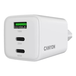 Canyon Charger CU65ACC GaN 65W 2xPD 1xQC EU white — Buy in Cyprus with Fast Delivery