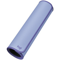 Logitech Desk Mat Studio Series - Lilac - Monochrome Nylon/Polyester Surface, Non-slip Rubber Base