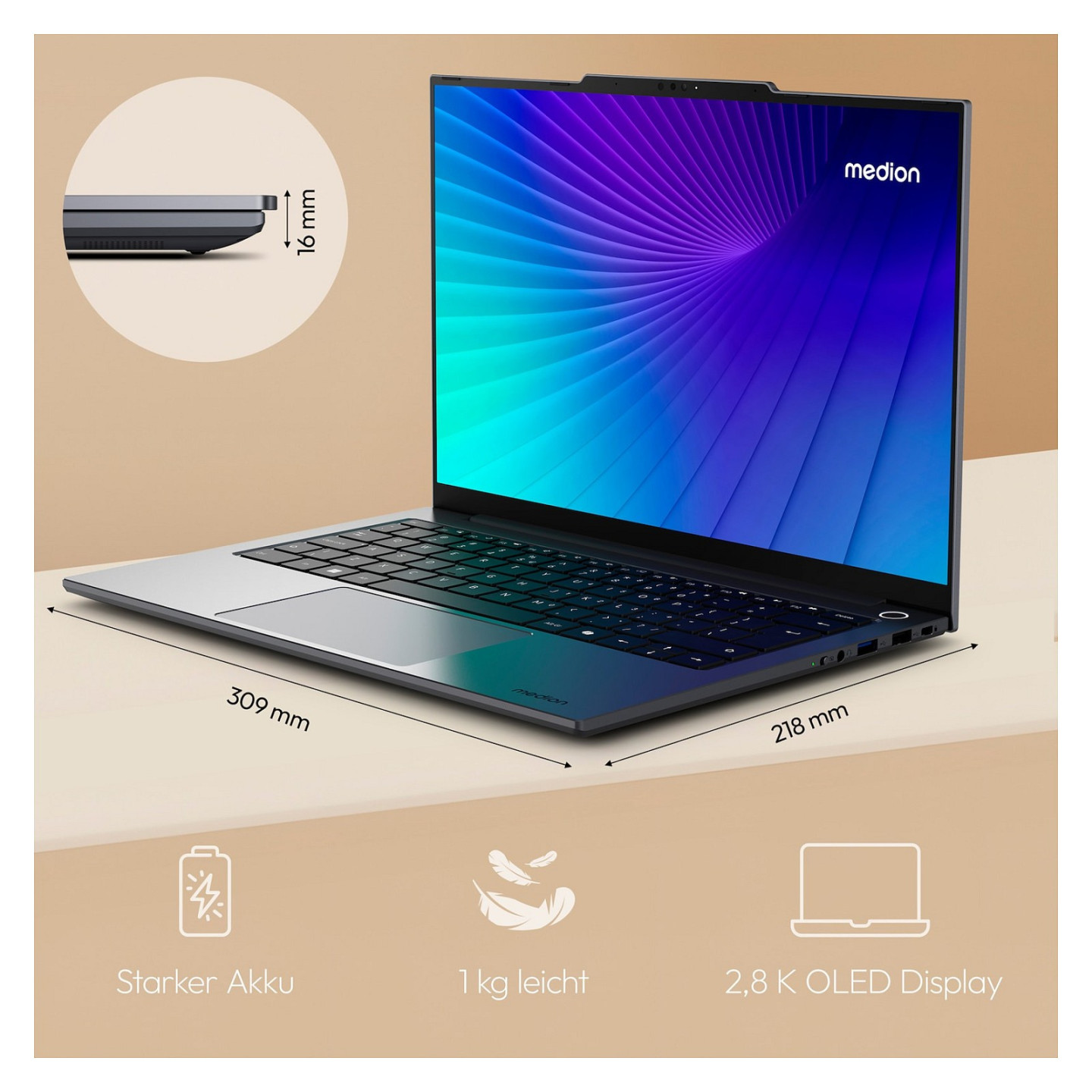 Medion Signium 14 S1 CU5 120U 16GB 512GBSSD Win 11 Home — Buy in Cyprus with Fast Delivery