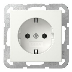 GIRA 444013 SCHUKO-Steckdose + Montagepl. AP Reinweiß — Buy in Cyprus with Fast Delivery