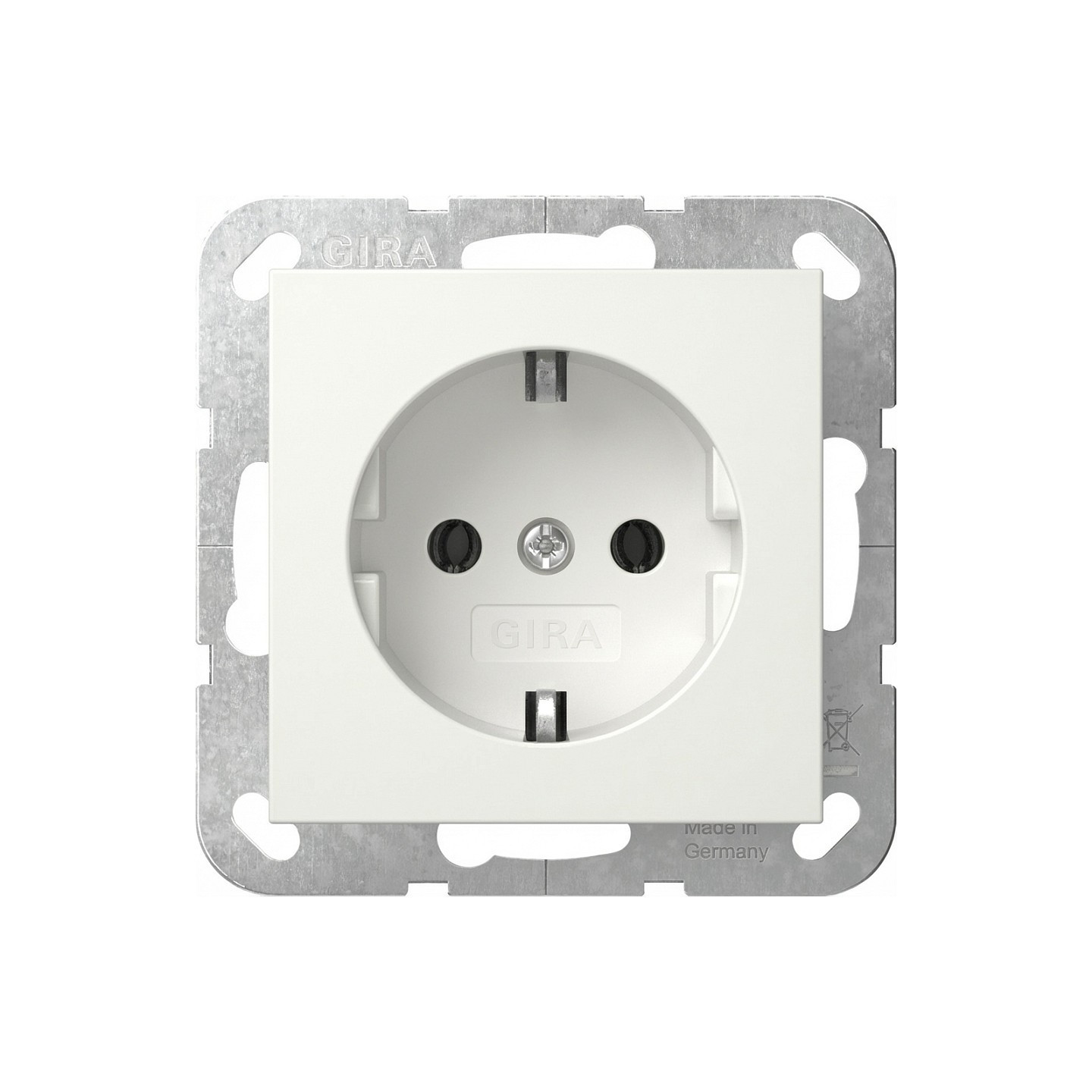 GIRA 444013 SCHUKO-Steckdose + Montagepl. AP Reinweiß — Buy in Cyprus with Fast Delivery