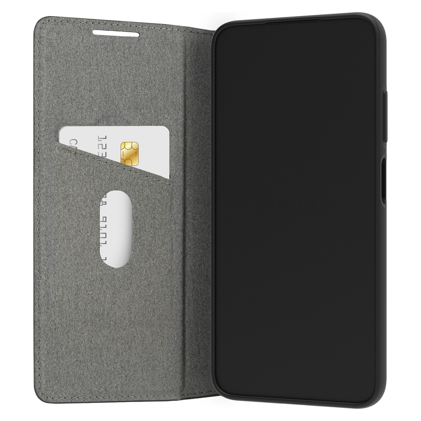 dbramante1928 Oslo - Flip-Hlle fr Mobiltelefon - Polyurethan (PU). Kunststoff - Schwarz - fr Samsung Galaxy A05s