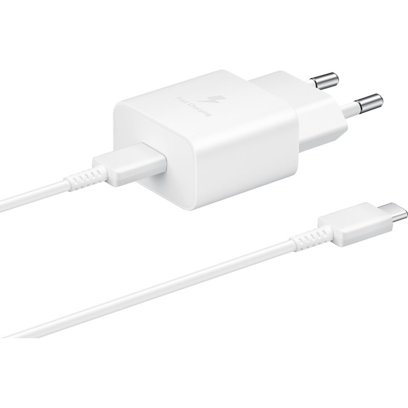 Buy Samsung 15W Fast USB-C Wall Charger - EP-T1510XWEGEU - White, 1m USB-C Cable in Cyprus, Nicosia, Limassol, Larnaka, Pafos
