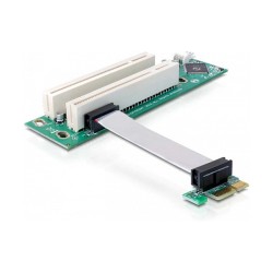 Delock Riser Karte PCI Express x1 to 2 x PCI mit flexiblem Kabel 9 cm links gerichtet — Buy in Cyprus with Fast Delivery