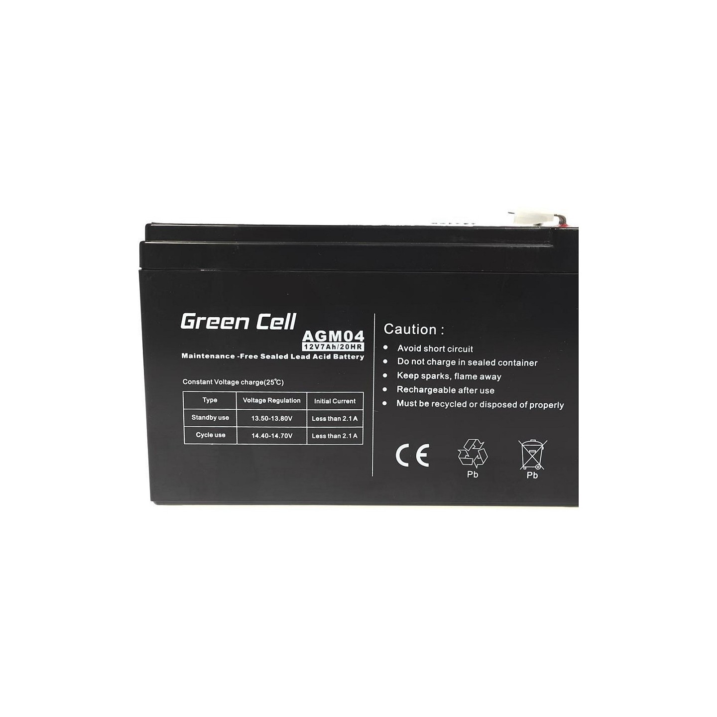 Green Cell AGM04 VRLA Battery – 12V 7Ah | Armenius Store