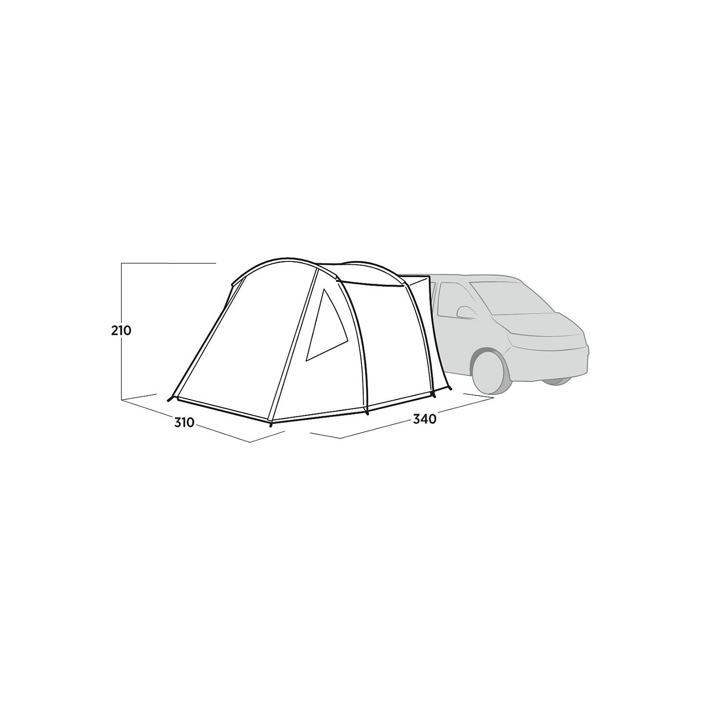 Easy Camp Tunnel-Busvorzelt Eidfjord (grau. Modell 2025) — Buy in Cyprus with Fast Delivery