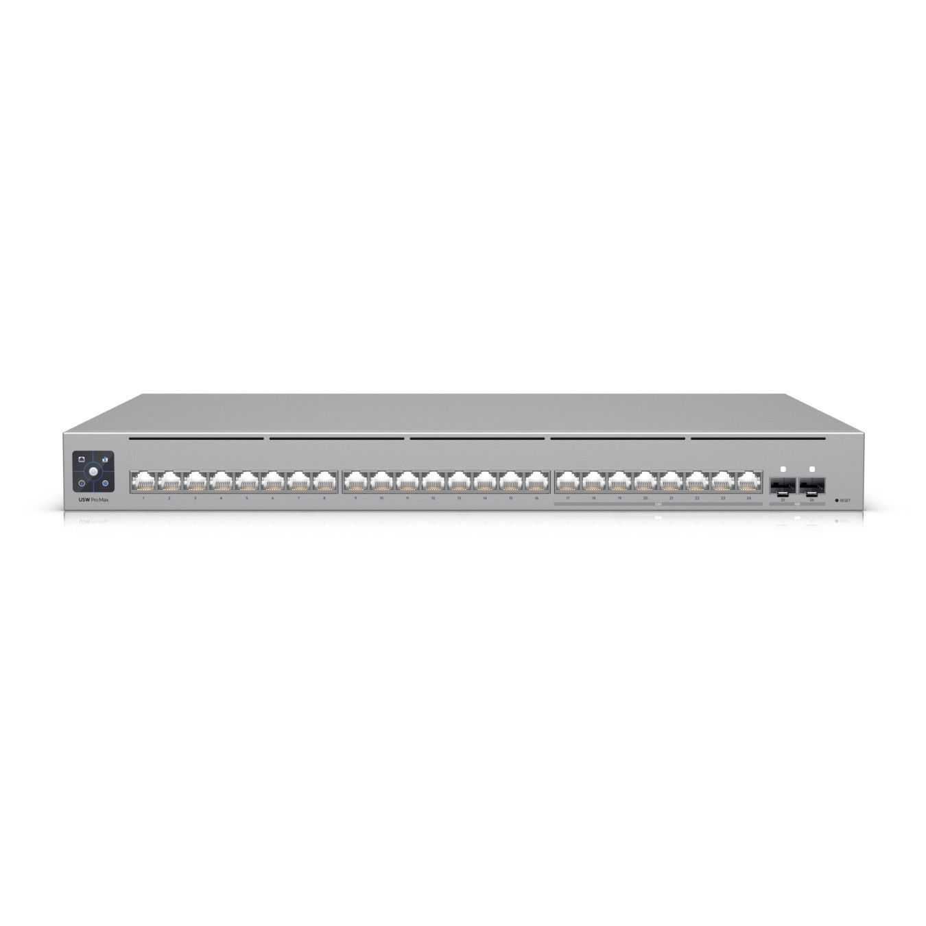 Ubiquiti UniFi USW-Pro-Max-24 - 24-Port L3 Multi-Gig Switch (Grey) - 2.5G RJ45, 2x SFP+, 1U Rack