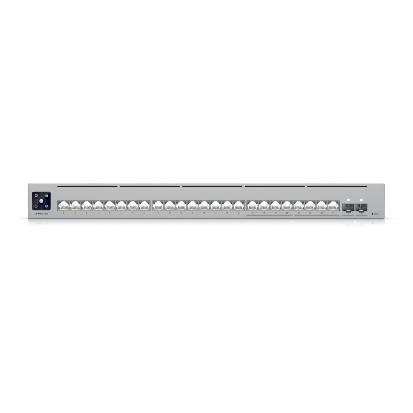 Ubiquiti UniFi USW-Pro-Max-24 - 24-Port L3 Multi-Gig Switch (Grey) - 2.5G RJ45, 2x SFP+, 1U Rack