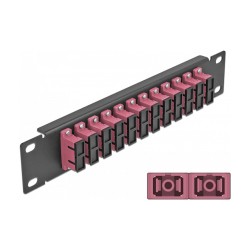Delock 10? LWL Patchpanel 12 Port SC Duplex violett 1 HE schwarz — Buy in Cyprus with Fast Delivery