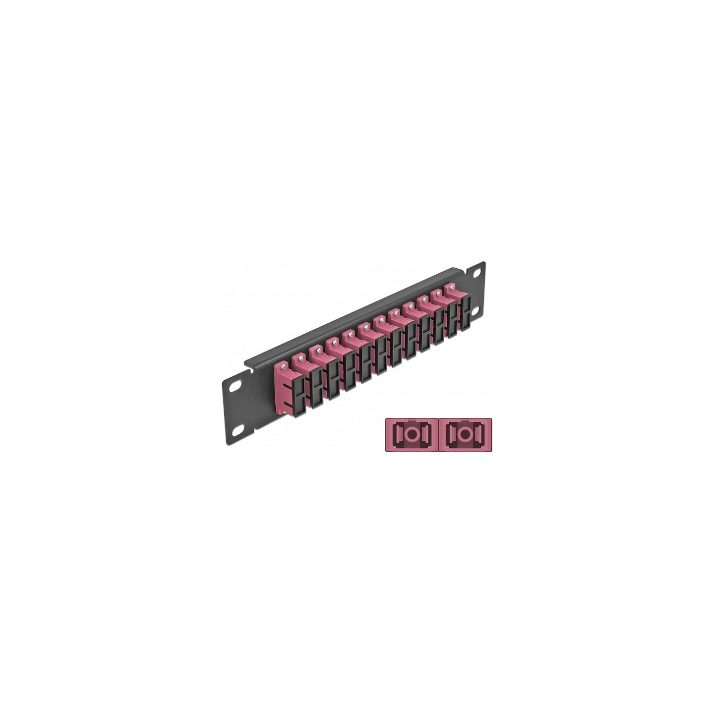 Delock 10? LWL Patchpanel 12 Port SC Duplex violett 1 HE schwarz — Buy in Cyprus with Fast Delivery
