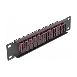 Delock 10? LWL Patchpanel 12 Port SC Duplex violett 1 HE schwarz — Buy in Cyprus with Fast Delivery