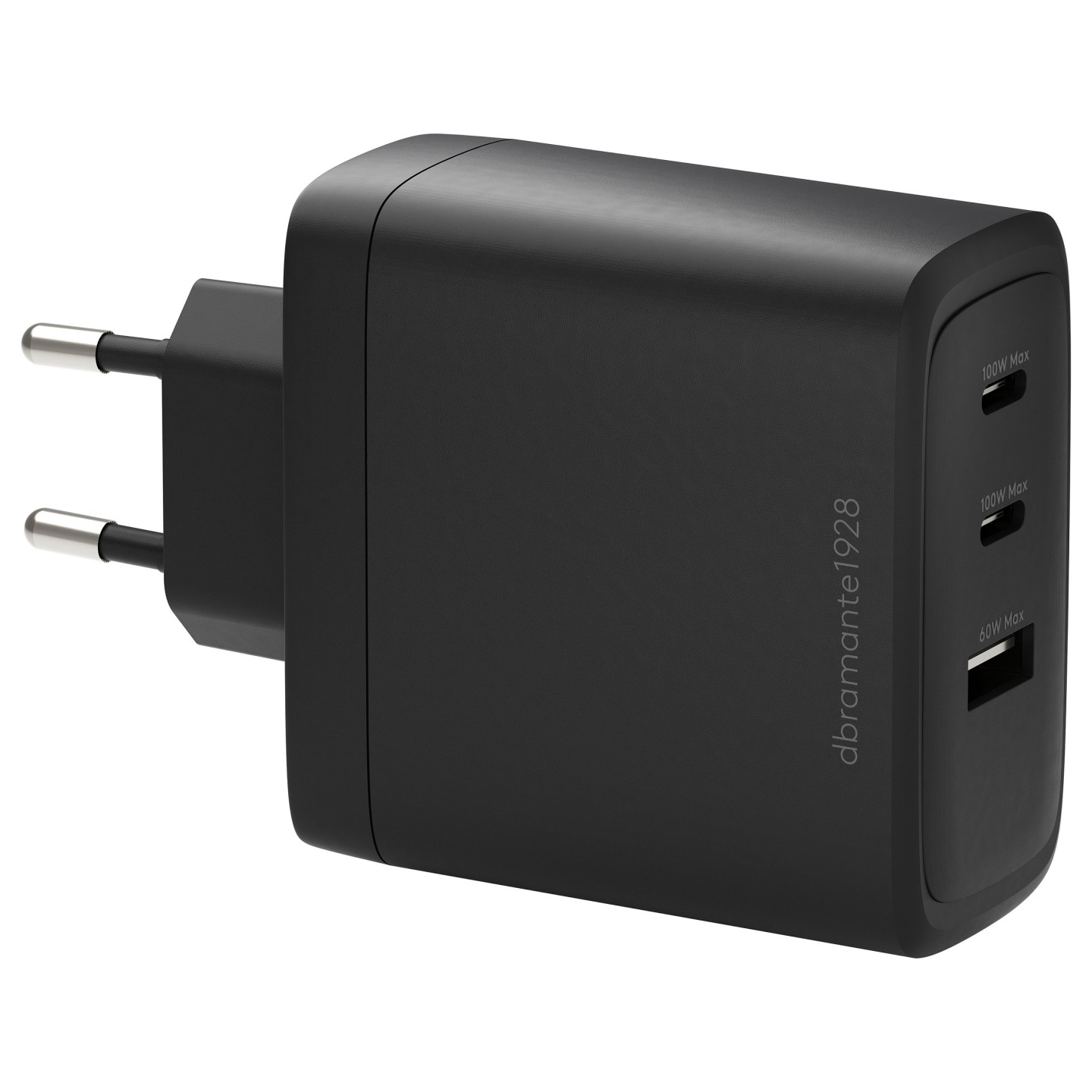 dbramante1928 re-charge - Netzteil - 100 Watt - 3 Ausgabeanschlussstellen (2 x USB-C. USB) - Schwarz