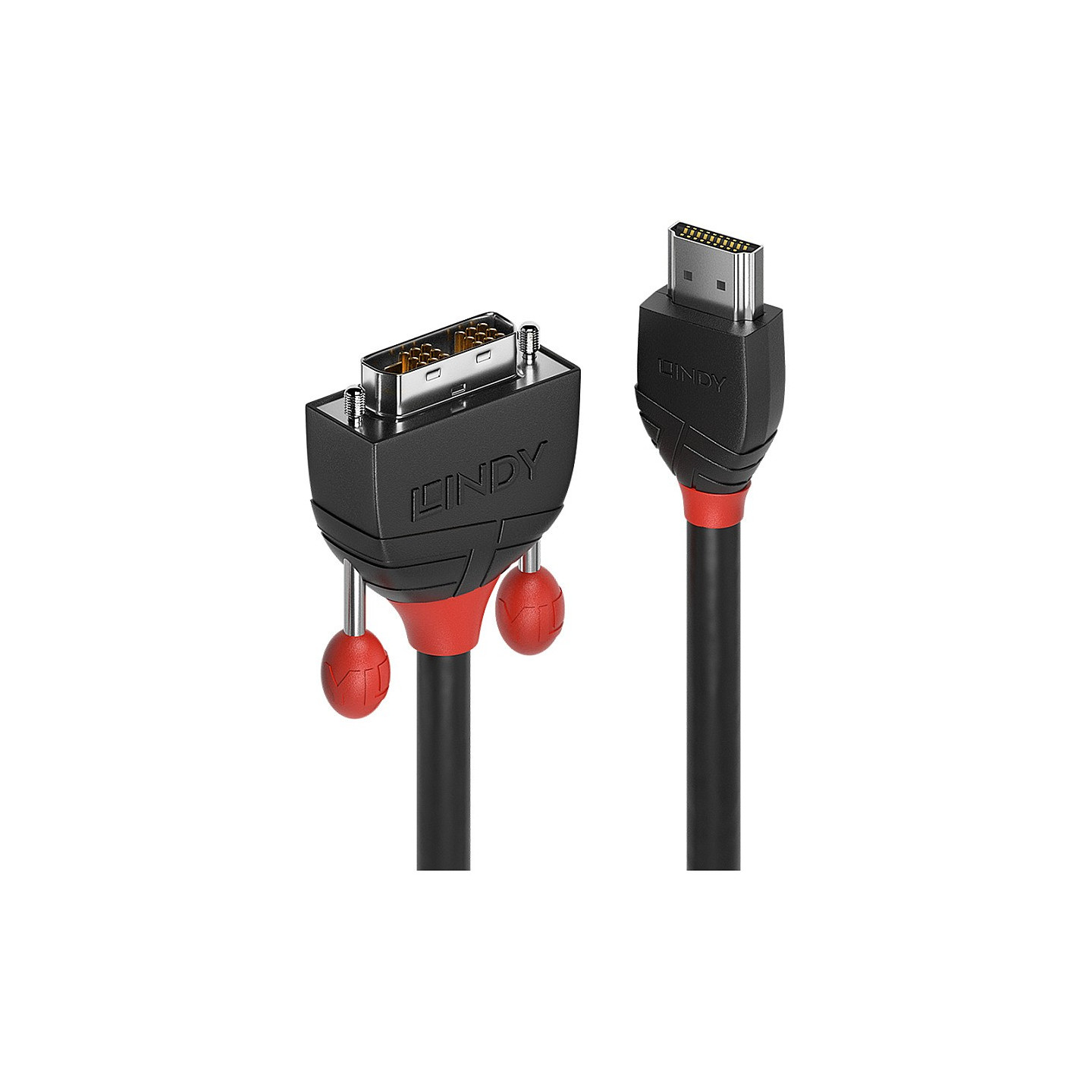 LINDY HDMI an DVI-D Single Link Kabel Black Line 0.5m — Buy in Cyprus with Fast Delivery